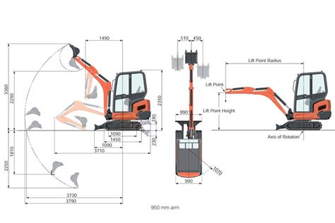 mini digger max depth|smallest mini digger dimensions.